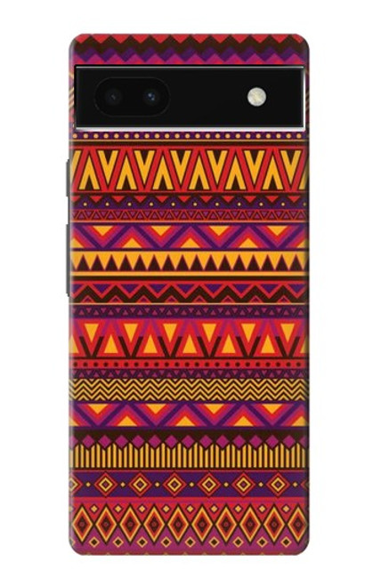 S3404 Aztèques Motif Etui Coque Housse pour Google Pixel 6a