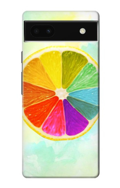 S3493 citron coloré Etui Coque Housse pour Google Pixel 6a
