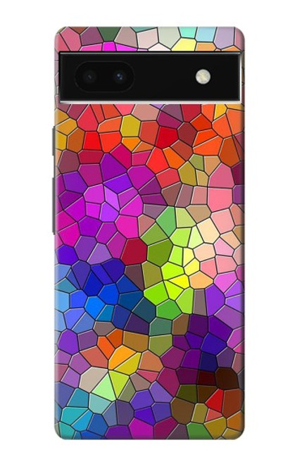 S3677 Mosaïques de briques colorées Etui Coque Housse pour Google Pixel 6a