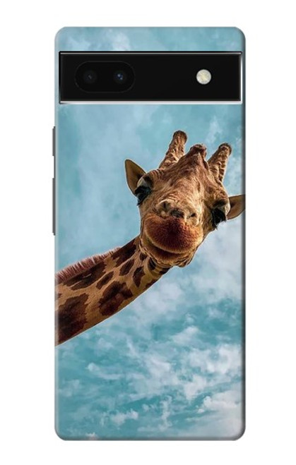 S3680 Girafe de sourire mignon Etui Coque Housse pour Google Pixel 6a