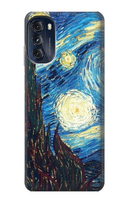 S0582 Van Gogh Starry Nights Etui Coque Housse pour Motorola Moto G (2022)