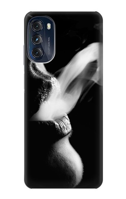 S0917 Sexy lèvres Fille de fumer Etui Coque Housse pour Motorola Moto G (2022)