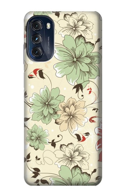 S2179 Motif Fleur Floral Art Millésime Etui Coque Housse pour Motorola Moto G (2022)