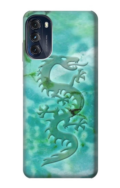 S2653 Dragon Vert Turquoise Pierre Graphique Etui Coque Housse pour Motorola Moto G (2022)