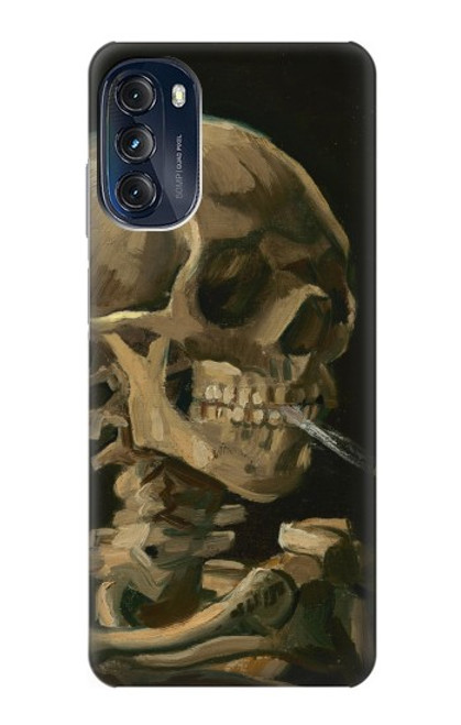 S3358 Vincent Van Gogh Skeleton cigarette Etui Coque Housse pour Motorola Moto G (2022)