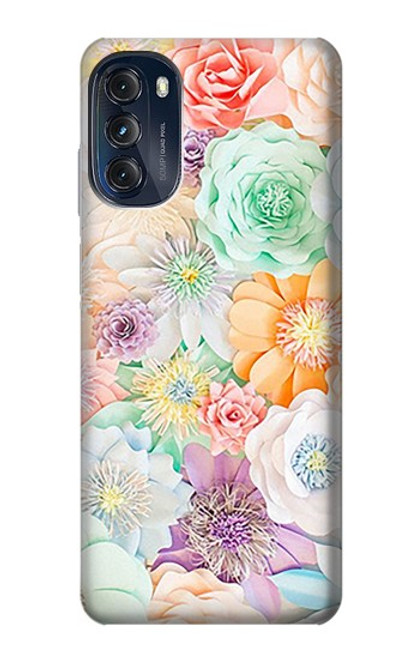 S3705 Fleur florale pastel Etui Coque Housse pour Motorola Moto G (2022)