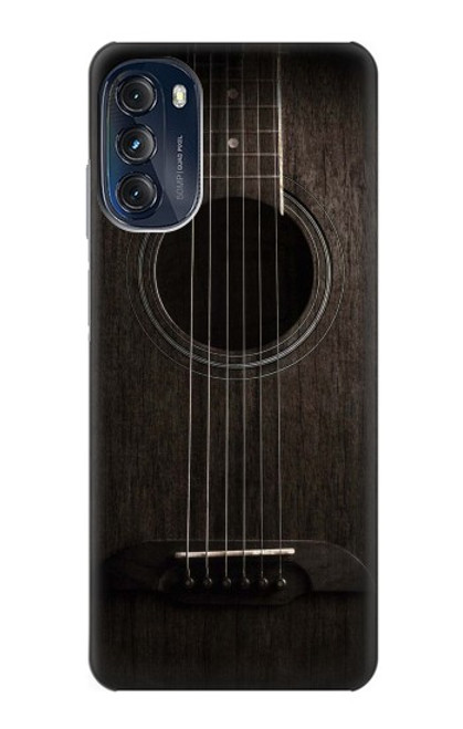 S3834 Guitare noire Old Woods Etui Coque Housse pour Motorola Moto G (2022)