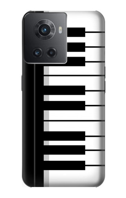 S3078 Noir et blanc Clavier de piano Etui Coque Housse pour OnePlus Ace