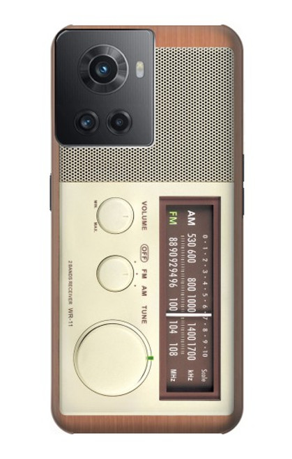 S3165 FM AM en bois Récepteur graphique Etui Coque Housse pour OnePlus Ace