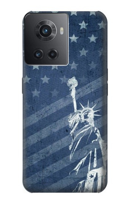 S3450 Drapeau des États-Unis Statue de la Liberté Etui Coque Housse pour OnePlus Ace