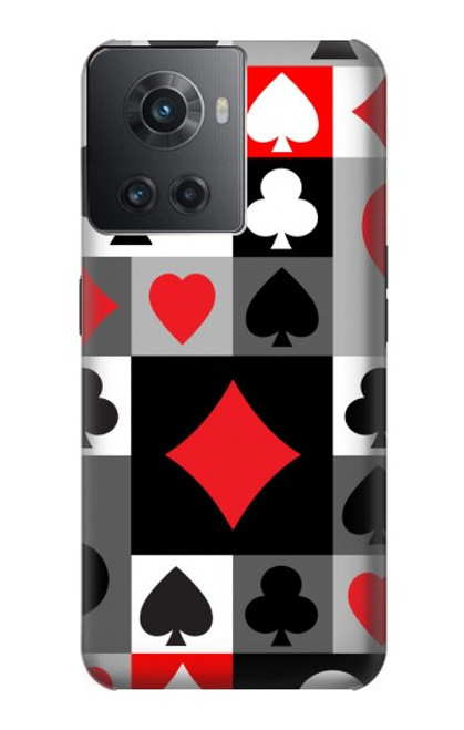 S3463 Costume Poker Carte Etui Coque Housse pour OnePlus Ace