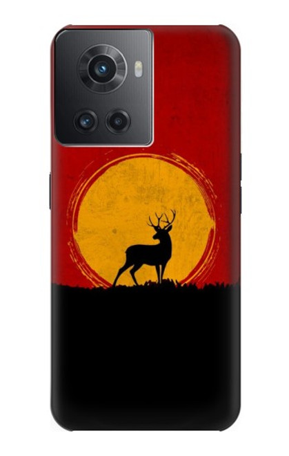 S3513 Coucher de soleil de Deer Etui Coque Housse pour OnePlus Ace