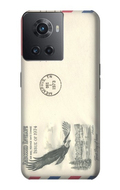 S3551 Art de l'millésimé de la poste enveloppe aérienne Etui Coque Housse pour OnePlus Ace