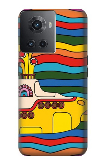 S3599 Hippie submarin Jaune Etui Coque Housse pour OnePlus Ace