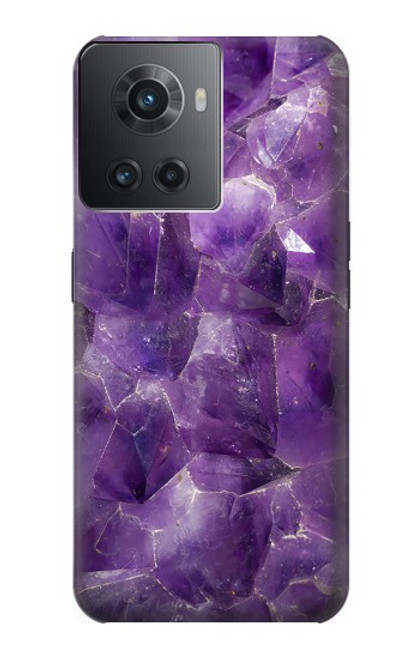 S3713 Graphique violet améthyste à quartz imprimé Etui Coque Housse pour OnePlus Ace