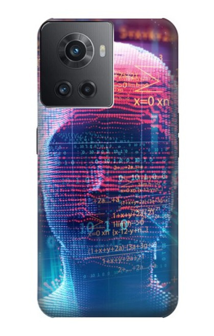 S3800 Visage humain numérique Etui Coque Housse pour OnePlus Ace