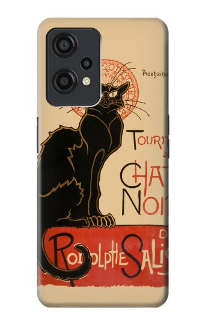 S2739 Chat Noir Noir Chat Millésime Etui Coque Housse pour OnePlus Nord CE 2 Lite 5G