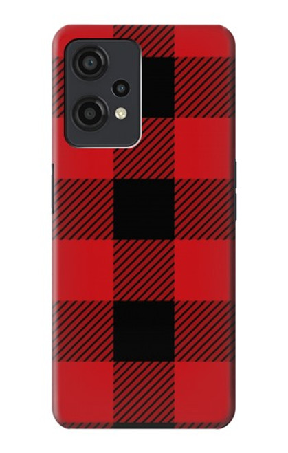 S2931 Rouge Buffle motif de vérification Etui Coque Housse pour OnePlus Nord CE 2 Lite 5G