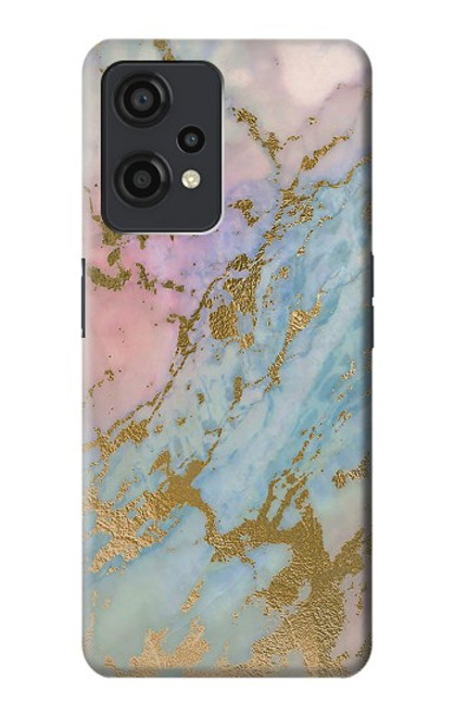 S3717 Imprimé graphique en marbre bleu pastel or rose Etui Coque Housse pour OnePlus Nord CE 2 Lite 5G