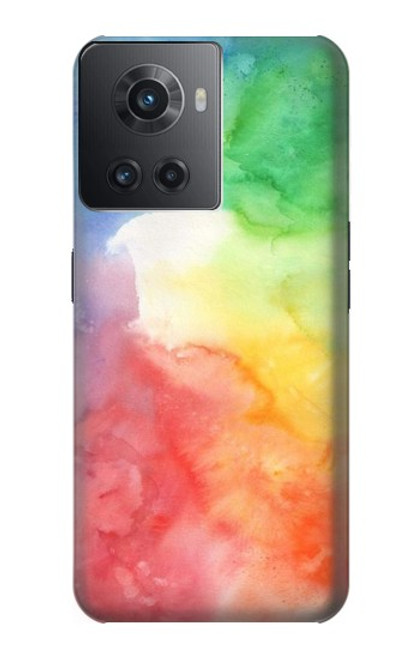 S2945 Aquarelle colorée Etui Coque Housse pour OnePlus 10R