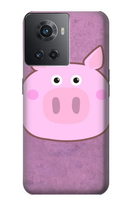 S3269 Porc Dessin animé Etui Coque Housse pour OnePlus 10R