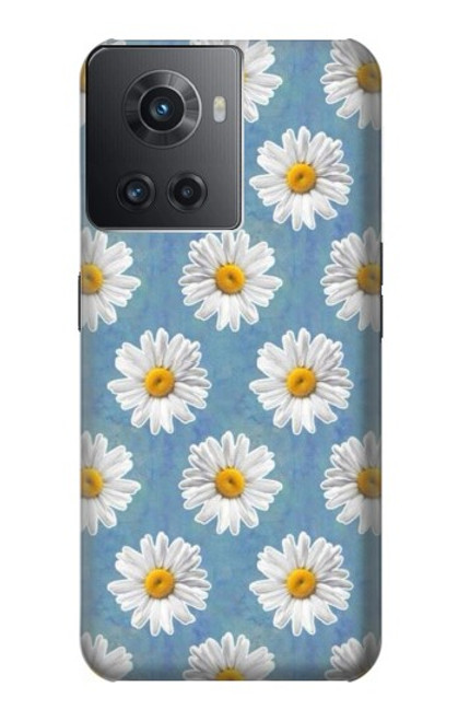 S3454 Marguerite Florale Etui Coque Housse pour OnePlus 10R