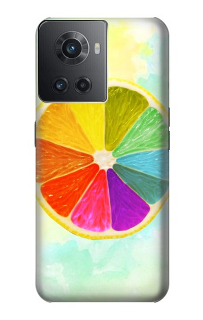 S3493 citron coloré Etui Coque Housse pour OnePlus 10R