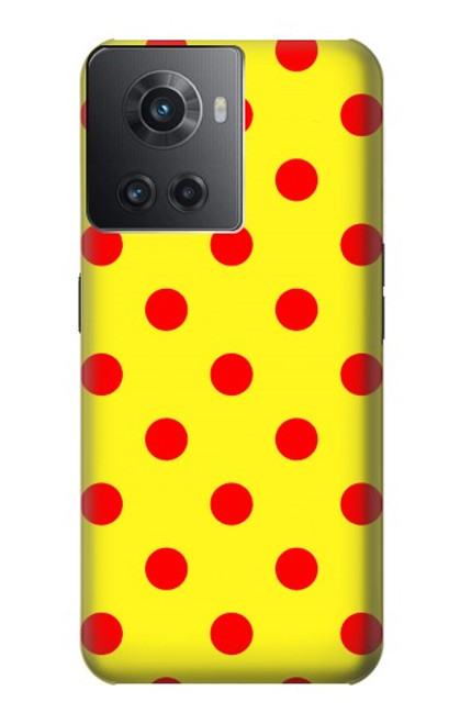 S3526 Rouge tache à pois Etui Coque Housse pour OnePlus 10R