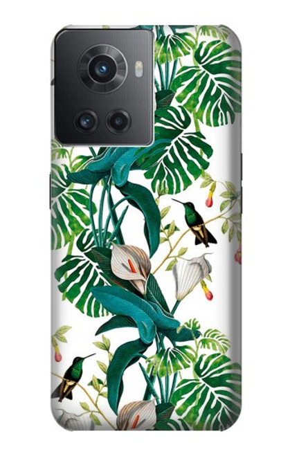 S3697 Oiseaux de la vie des feuilles Etui Coque Housse pour OnePlus 10R