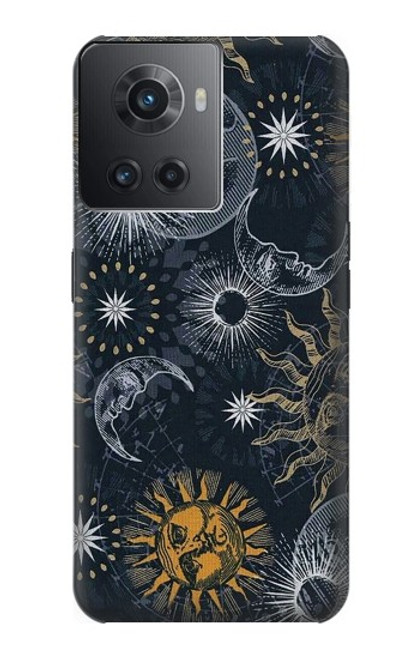 S3702 Lune et soleil Etui Coque Housse pour OnePlus 10R