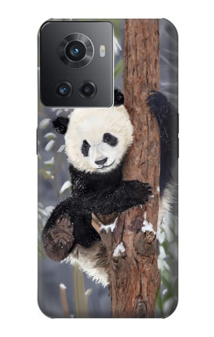S3793 Peinture de neige mignon bébé panda Etui Coque Housse pour OnePlus 10R