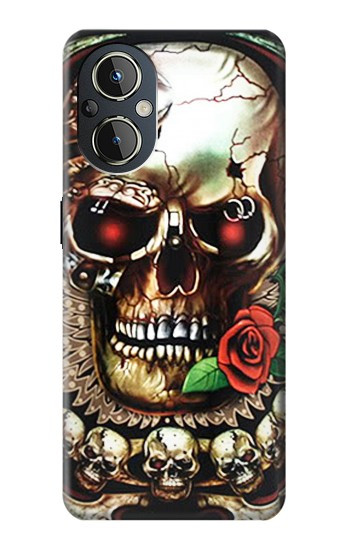 S0753 crâne Wing Etui Coque Housse pour OnePlus Nord N20 5G