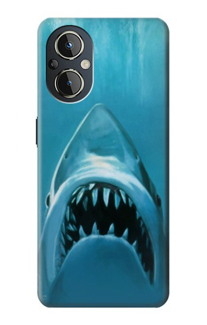 S0830 Requin blanc Etui Coque Housse pour OnePlus Nord N20 5G