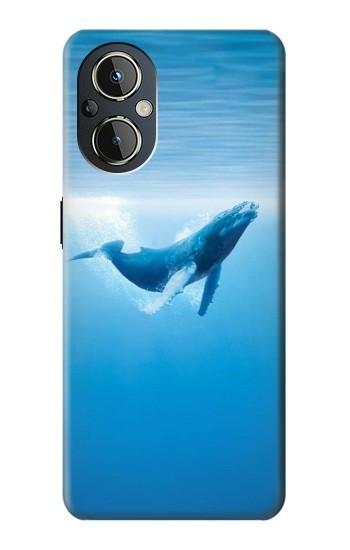 S0843 Baleine bleue Etui Coque Housse pour OnePlus Nord N20 5G