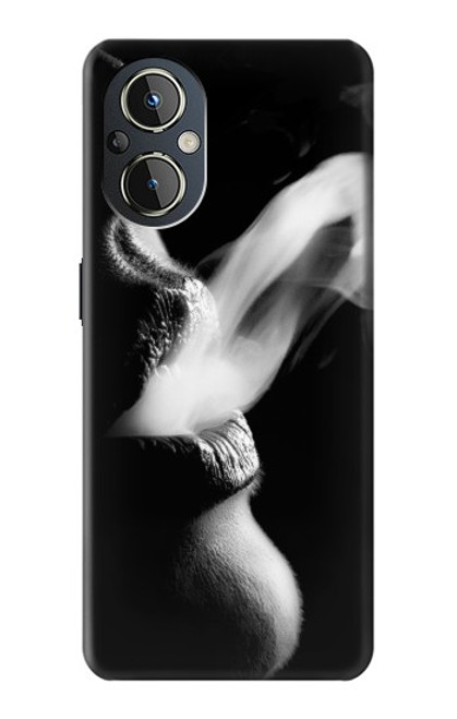 S0917 Sexy lèvres Fille de fumer Etui Coque Housse pour OnePlus Nord N20 5G