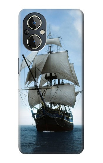 S1096 Bateau à voile dans un océan Etui Coque Housse pour OnePlus Nord N20 5G