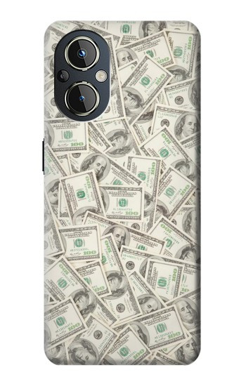 S2077 Billets Dollar argent Etui Coque Housse pour OnePlus Nord N20 5G