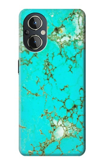 S2377 Turquoise Texture Motif imprimé Gemme Etui Coque Housse pour OnePlus Nord N20 5G