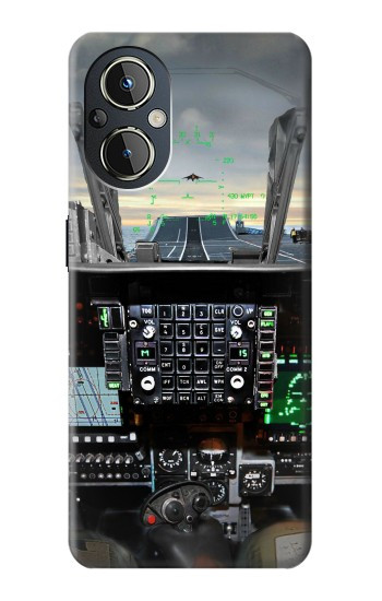 S2435 Avion de chasse Cockpit d'avion Etui Coque Housse pour OnePlus Nord N20 5G