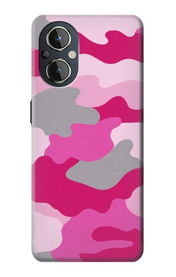 S2525 Rose Camo camouflage Etui Coque Housse pour OnePlus Nord N20 5G