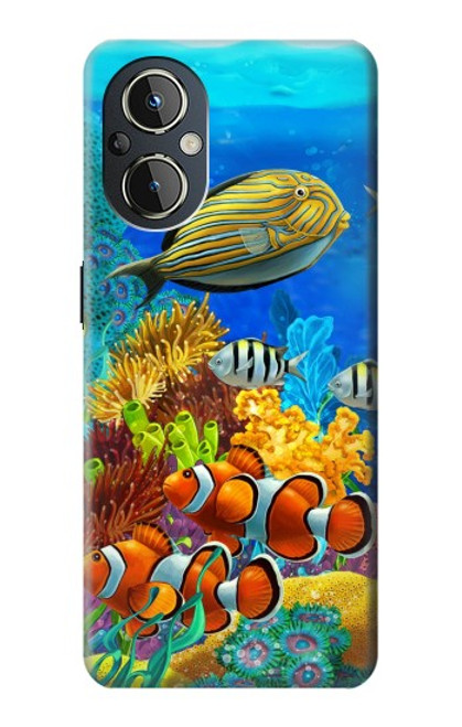 S2568 Mer Poissons marins Coraux Sous-marine Océan Etui Coque Housse pour OnePlus Nord N20 5G