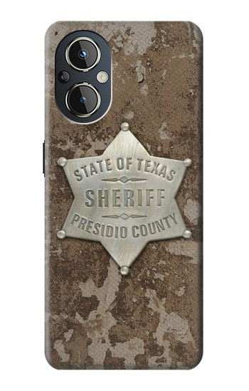 S2868 Texas Presidio shérif du comté Badge Etui Coque Housse pour OnePlus Nord N20 5G