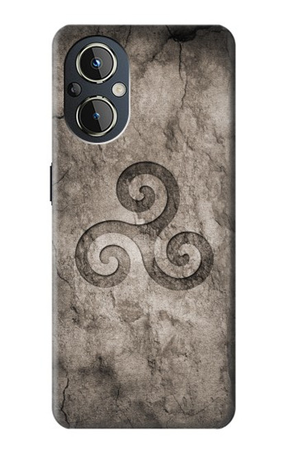 S2892 Symbole Triskele Texture de pierre Etui Coque Housse pour OnePlus Nord N20 5G