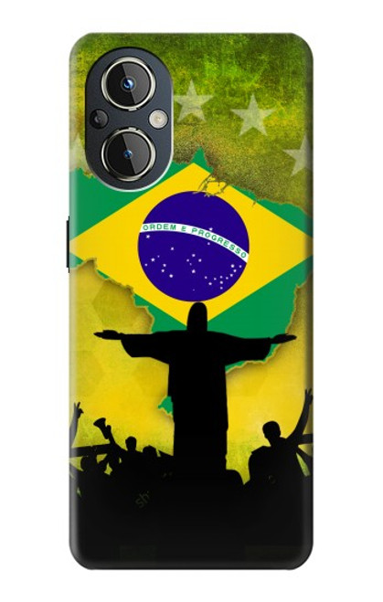 S2981 Brésil Football Football Etui Coque Housse pour OnePlus Nord N20 5G