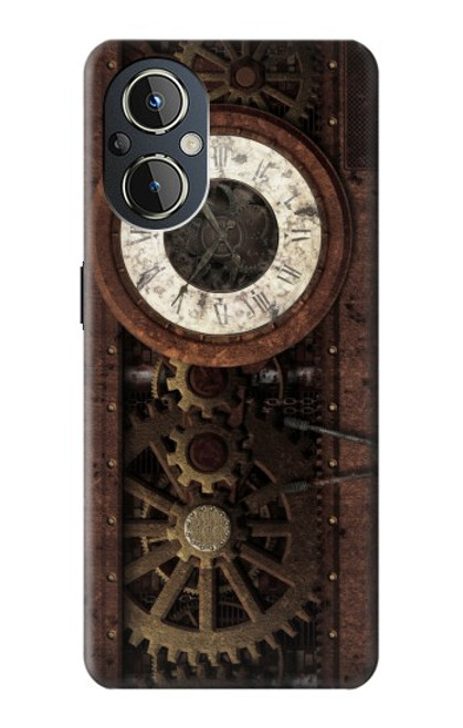 S3221 Gears steampunk Horloge Etui Coque Housse pour OnePlus Nord N20 5G