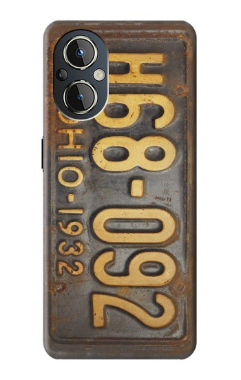 S3228 Millésimé plaque d'immatriculation de voiture Etui Coque Housse pour OnePlus Nord N20 5G