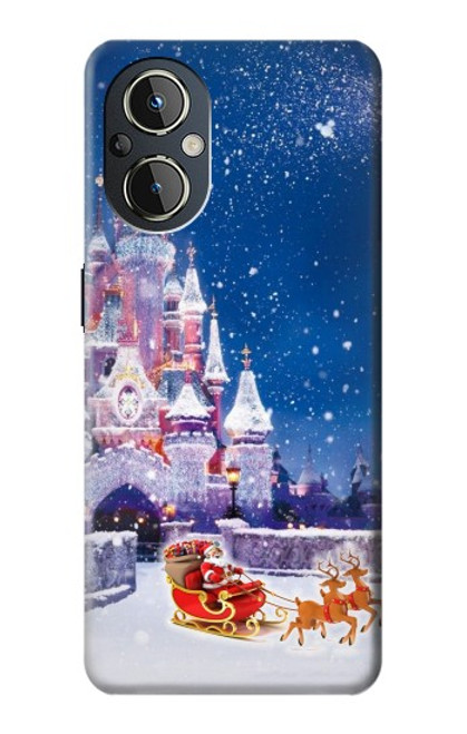 S3282 Château de Santa Noël Etui Coque Housse pour OnePlus Nord N20 5G