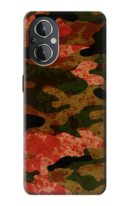 S3393 Camouflage sang Splatter Etui Coque Housse pour OnePlus Nord N20 5G