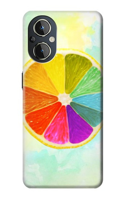 S3493 citron coloré Etui Coque Housse pour OnePlus Nord N20 5G