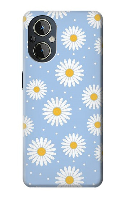 S3681 Motif de fleurs de marguerite Etui Coque Housse pour OnePlus Nord N20 5G